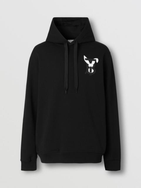 Rabbit Print Cotton Hoodie