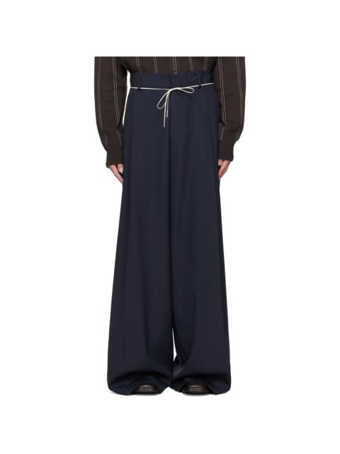 Navy Drawstring Trousers