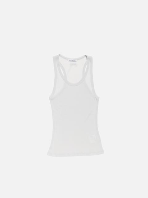 Thin ribbed tank top - Light grey