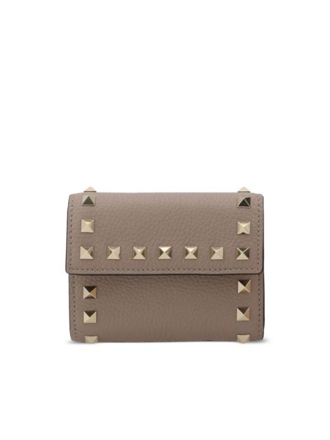 Rockstud tri-fold wallet