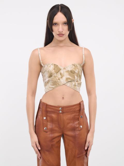Camouflage Chiné Crossed Top