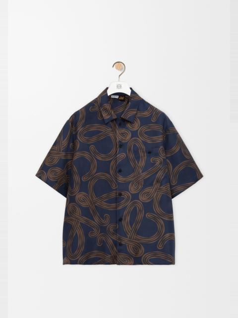Short sleeve shirt in silk