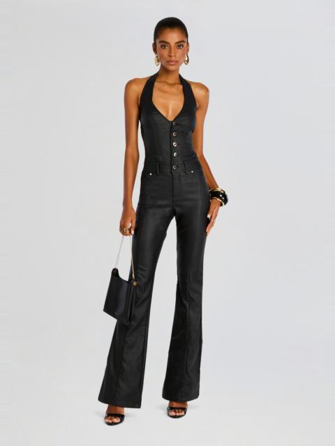 CYNTHIA COATED DENIM JUMPSUIT