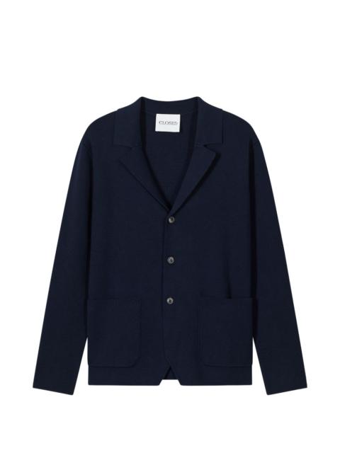 single-breasted knitted blazer