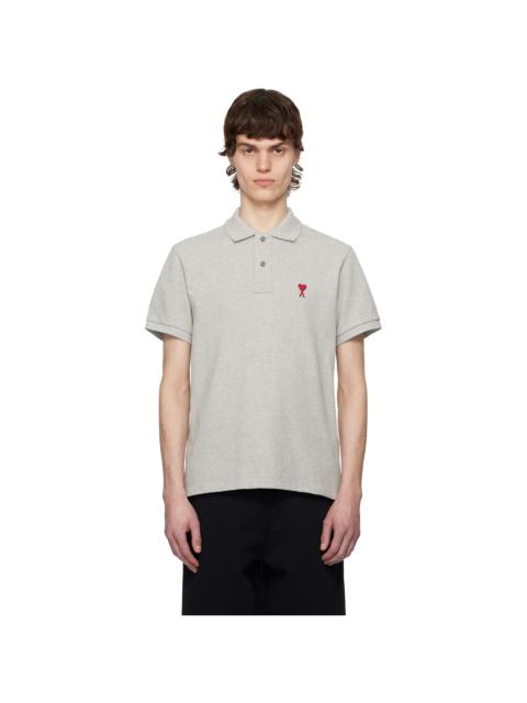 Gray Cotton Ami de Coeur Polo