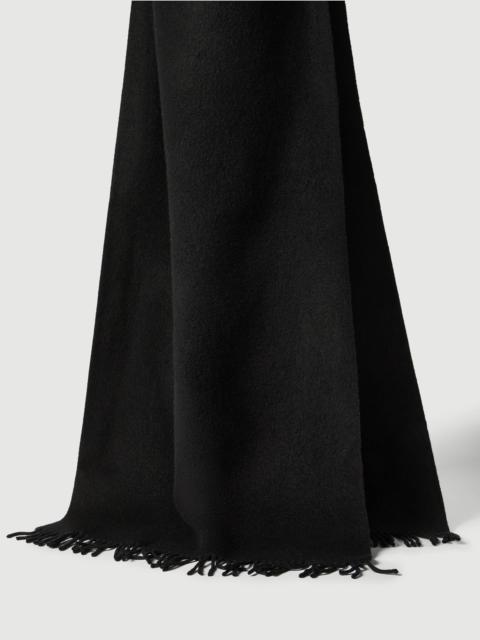 Hooded wool and cashmere knit scarf