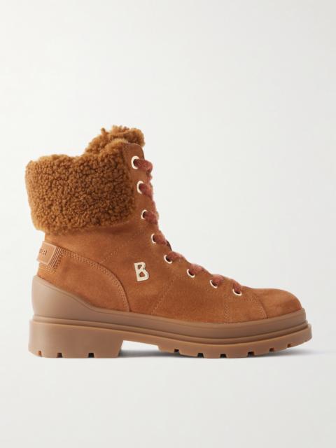 St. Moritz 23 Embellished Shearling-lined Suede Ankle Boots