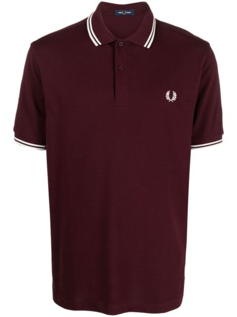 logo-embroidered cotton polo shirt