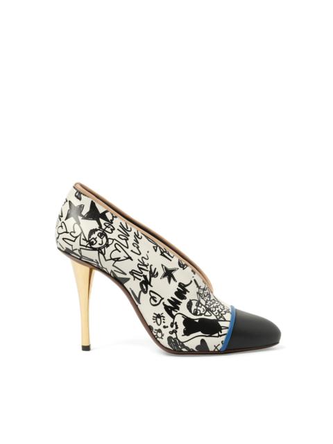 Print V Neck Pump in Multicolor