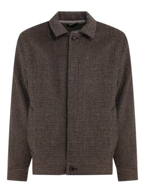 checked bomber jacket