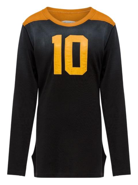 panelled long-sleeve T-shirt