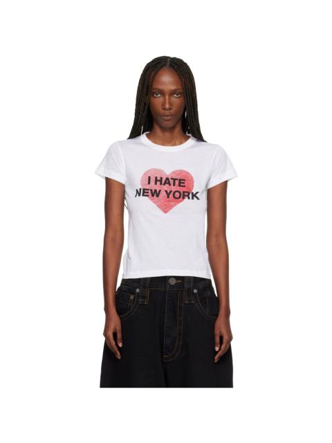 White 'I Hate NY' T-shirt