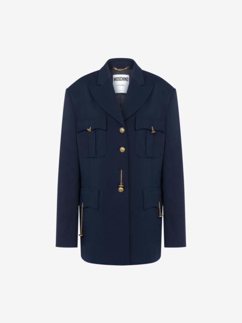 JACKET IN GABARDINE MILITARY TWIST