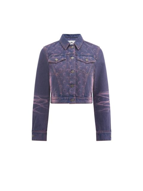 Moon Laser Denim Cropped Jacket