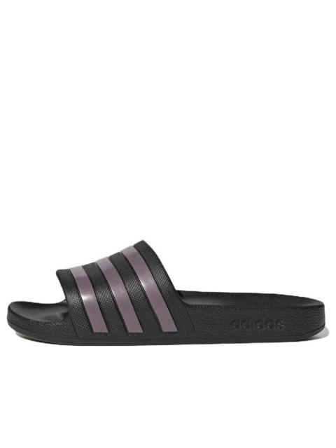 (WMNS) adidas Adilette Aqua 'Black Purple' GX4279