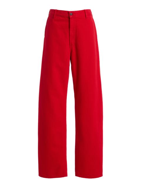 Column Leg Jeans red