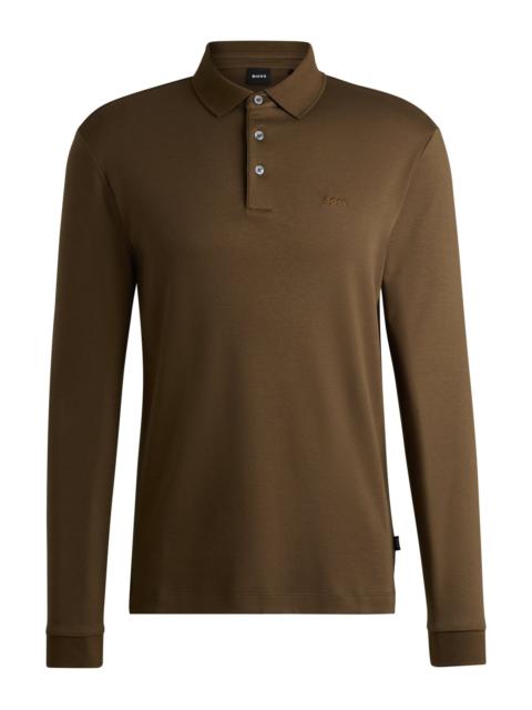 INTERLOCK-COTTON POLO SHIRT WITH EMBROIDERED LOGO