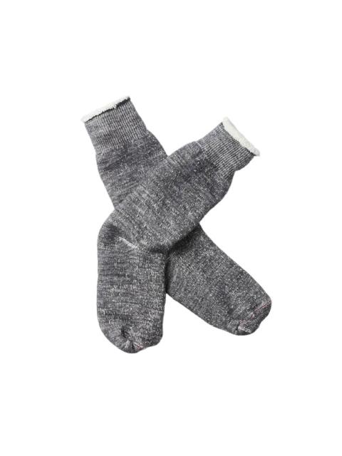 R1001 Double Face Crew Socks - Charcoal