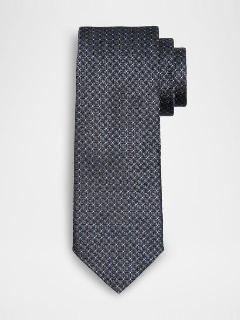 Men's Micro-Box Silk Jacquard Tie