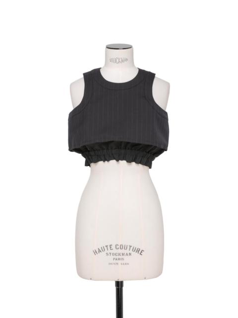 Chalk Stripe Cropped Tank Top