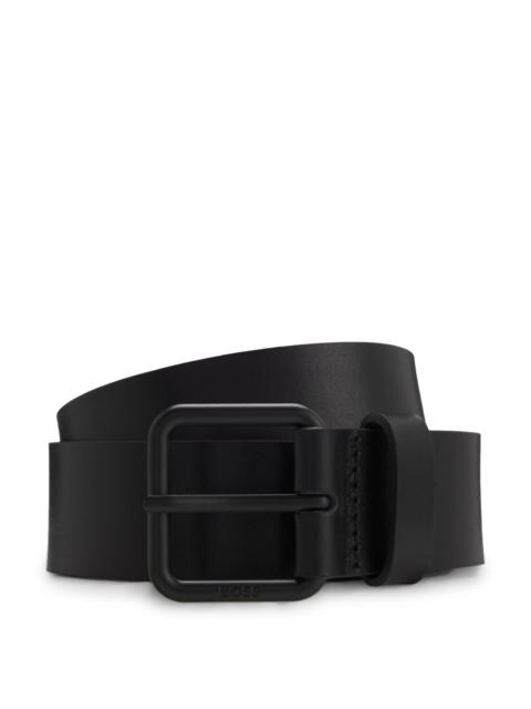 ITALIAN-LEATHER BELT WITH TONAL BUCKLE