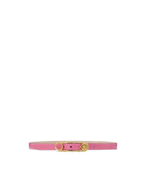 Safety Pin leather buckle belt