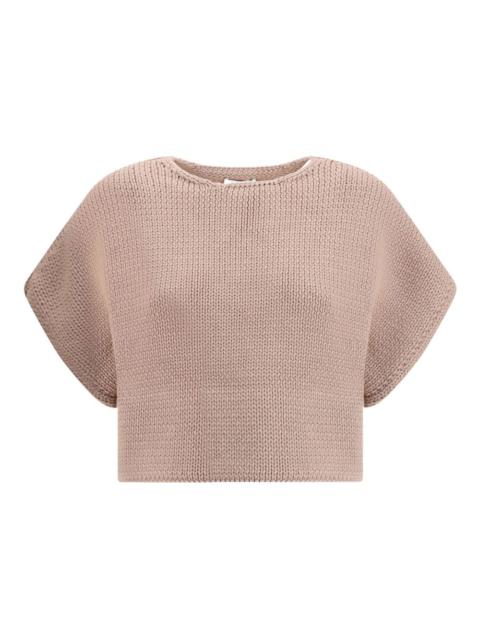 short-sleeve knitted top