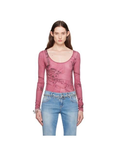 Pink Printed Bodysuit