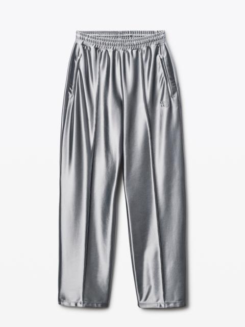 grey satin faille sweatpants