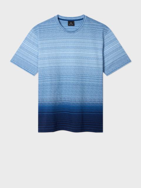 Blue Gradient Stripe T-Shirt