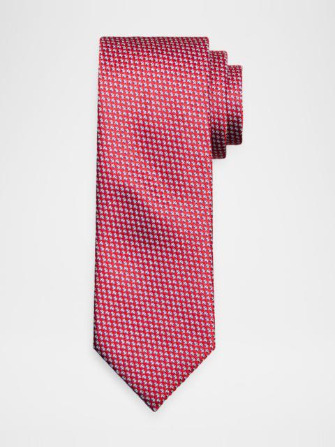 Men & apos;s Geometric-Woven Jacquard Silk Tie