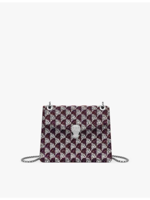 Serpenti Forever Day-to-Night small crystal and leather shoulder bag