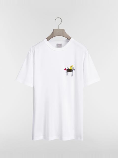 T-Shirt with Horse Embroidery, Relaxed Fit