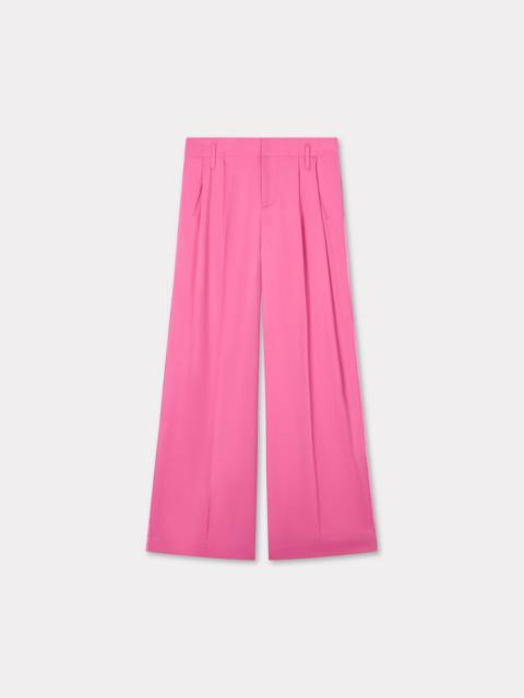 Wide leg tailored pants in virgin wool