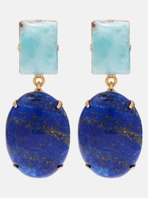 Xiomara 18kt gold-plated drop earrings