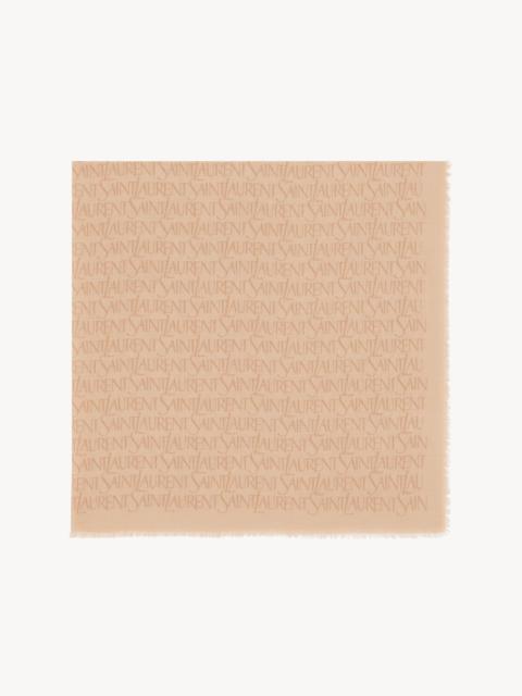 SAINT LAURENT LARGE SQUARE SCARF IN MODAL AND CASHMERE