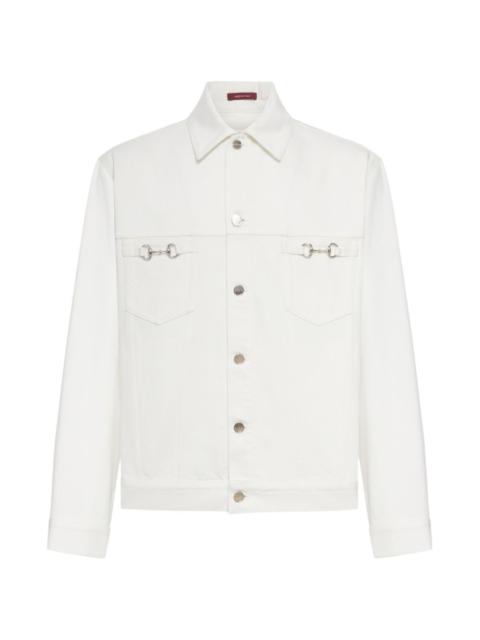 horsebit-detail denim jacket