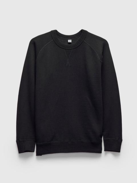 Yarn Dyed Knitted Sweatshirt in Indigo Black