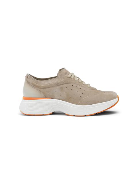 Women's beige suede Bounce sneaker