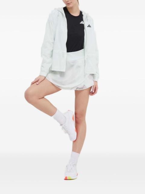 logo-appliqué perforated jacket