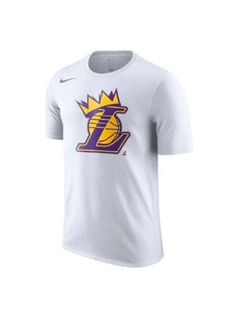 Nike Lakers LeBron James Crown LOGO Short Sleeve White CJ4737-100