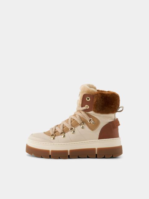 Mid boots Vaduz with spikes in Beige/Cognac