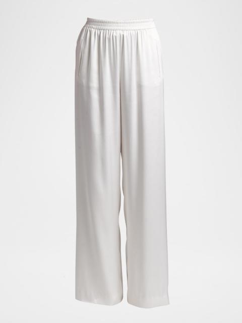 Silk Relaxed-Leg Trousers