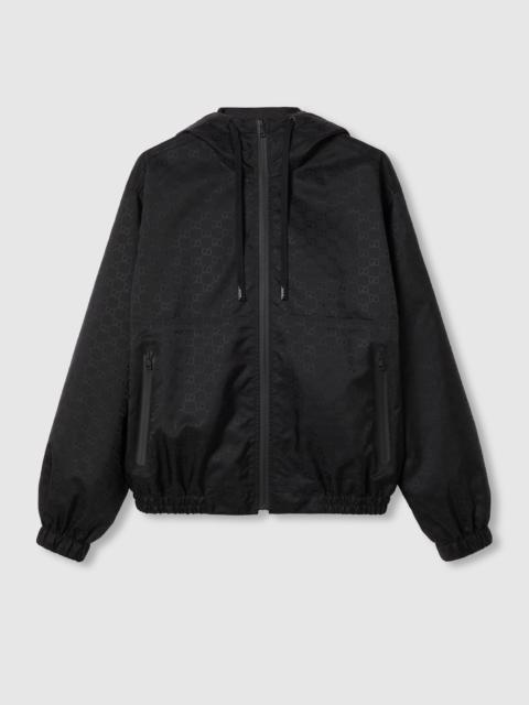 Lightweight GG nylon jacquard jacket