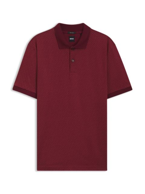 MERCERISED-COTTON POLO SHIRT WITH TWO-TONE MONOGRAMS