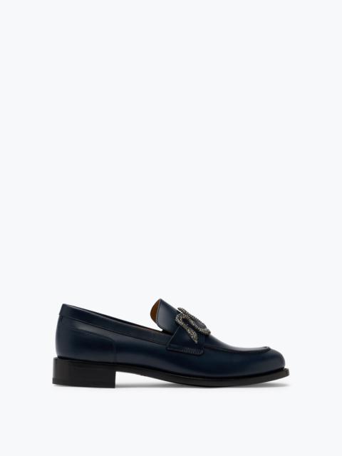 Morgana Blue Loafer With Black Matte Crystal 20
