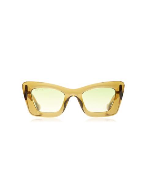 Oversized Cat-Eye Bio-Nylon Sunglasses green