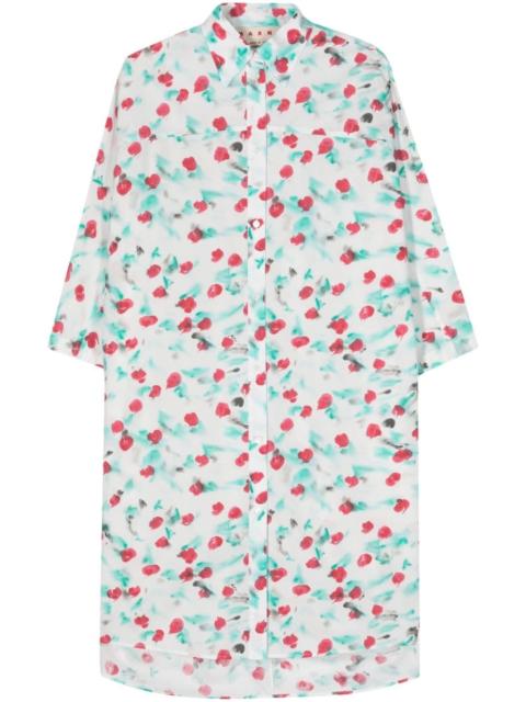 reverie-print cotton shirtdress