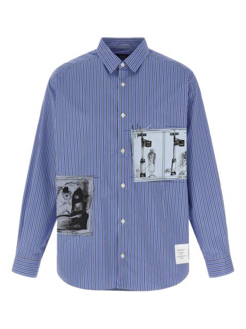 striped patches shirt