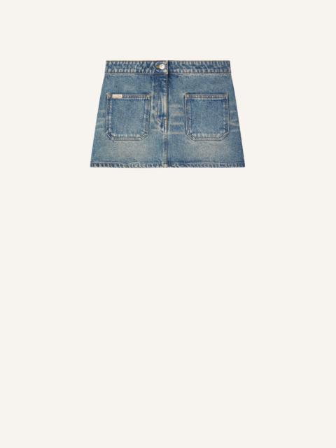 2-POCKET DENIM MINI SKIRT